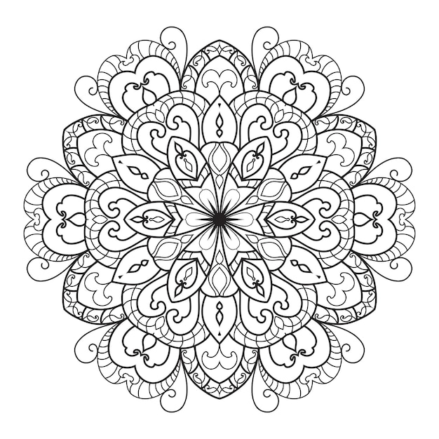 Mandala-Design für Malvorlagen für Erwachsene. dekorative runde Verzierung.