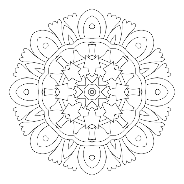 Mandala-Design für Malvorlagen für Erwachsene