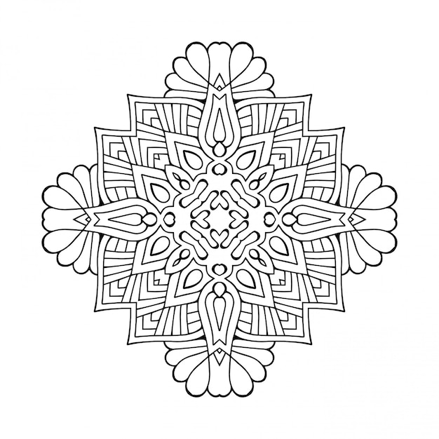 Mandala design. lineart, dekorative elemente