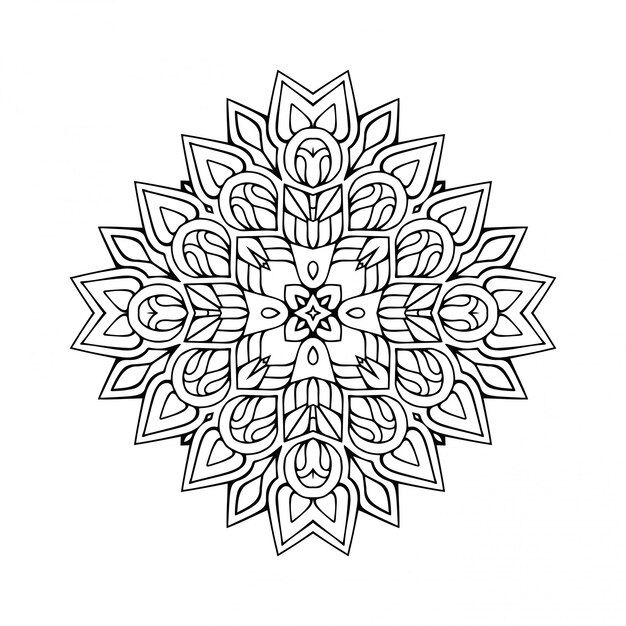 Mandala Design. Lineart, dekorative Elemente