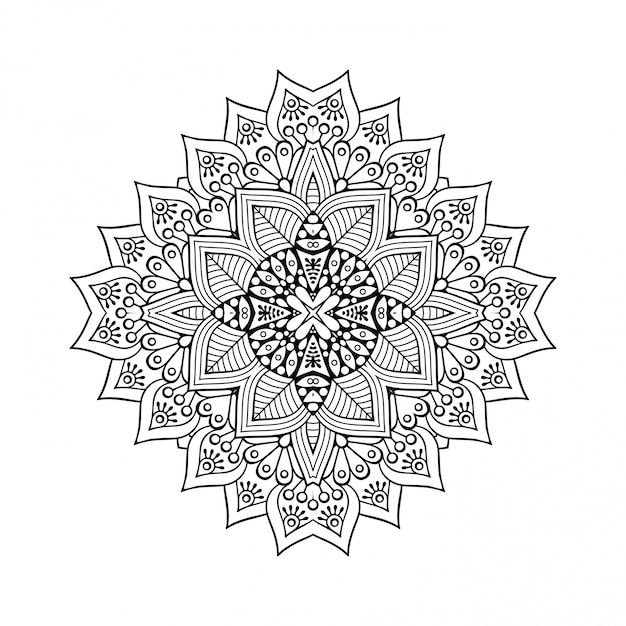 Mandala design. lineart, dekorative elemente