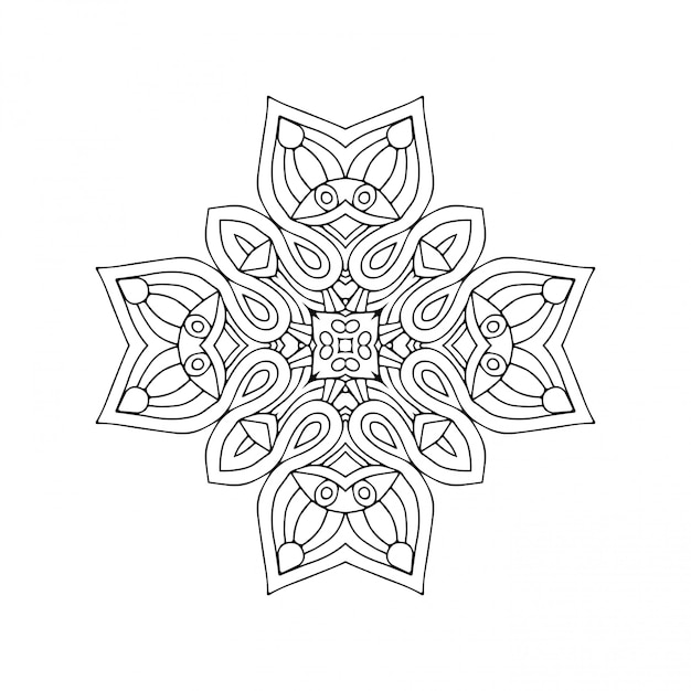 Mandala design. lineart, dekorative elemente