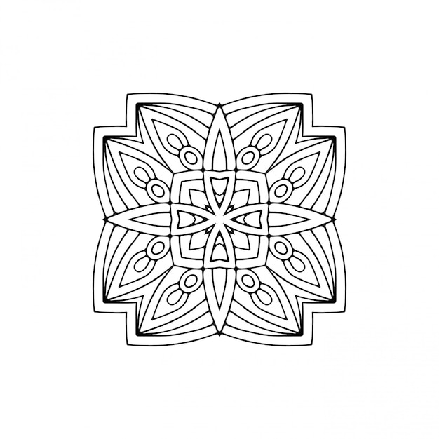 Mandala design. lineart, dekorative elemente