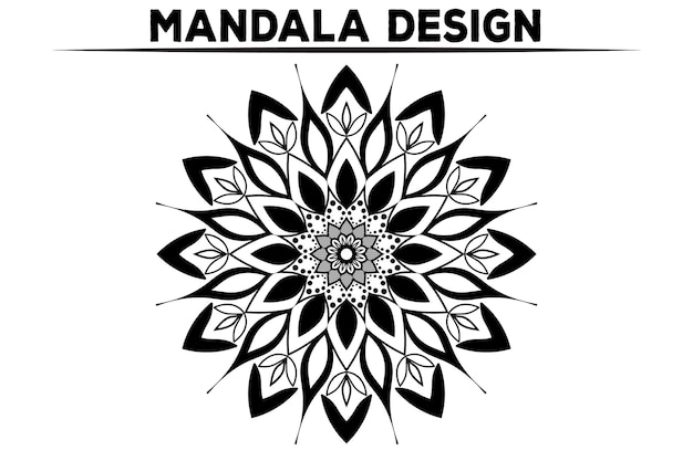 Mandala-Design mit einem Schwarz-Weiß-Design