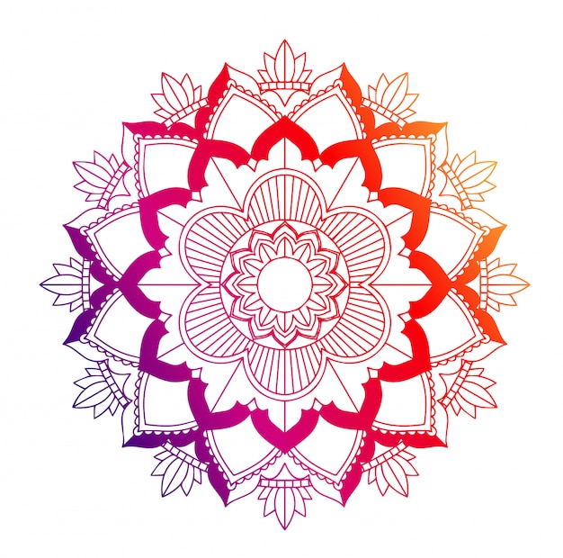 Mandala-design mit farbverlauf