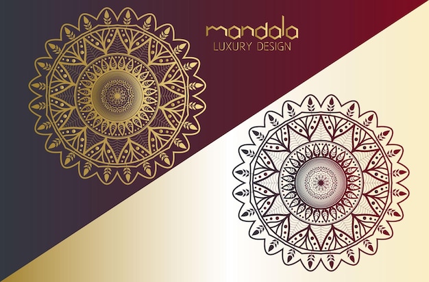 Mandala-design und mandala-vorlage luxus-mandala-design