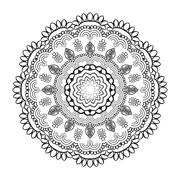 Mandala-design zum ausmalen von seiten und dekoration