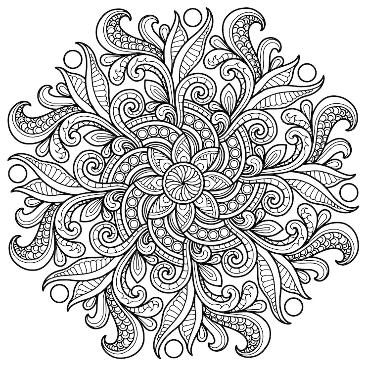 Vektor mandala design zum ausmalen