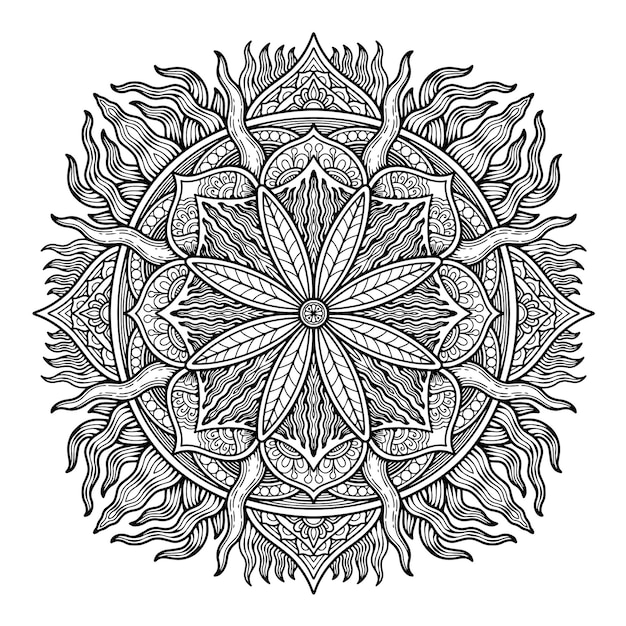 Vektor mandala design zum ausmalen