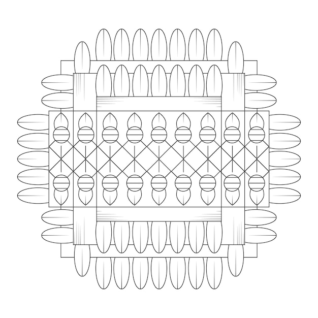 Vektor mandala-design zum ausmalen