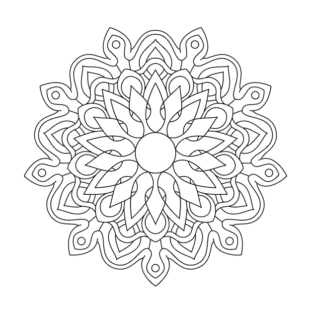 Mandala-designvektor zum ausmalen