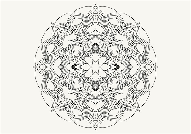 Mandala digitales kunstmuster kunst an der wand malbuch spitzenmuster das tattoo