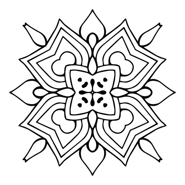 Mandala. einfaches lineares, dekoratives element.