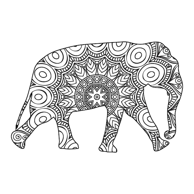 Mandala elefant malvorlagen für kinder