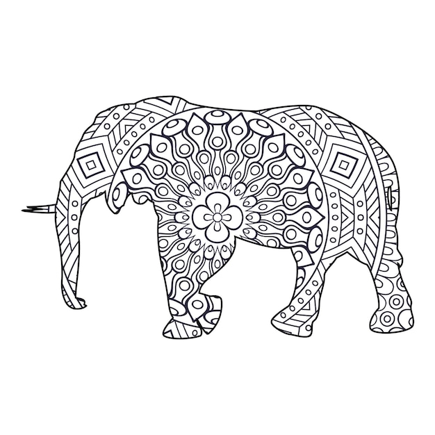 Mandala elefant malvorlagen für kinder