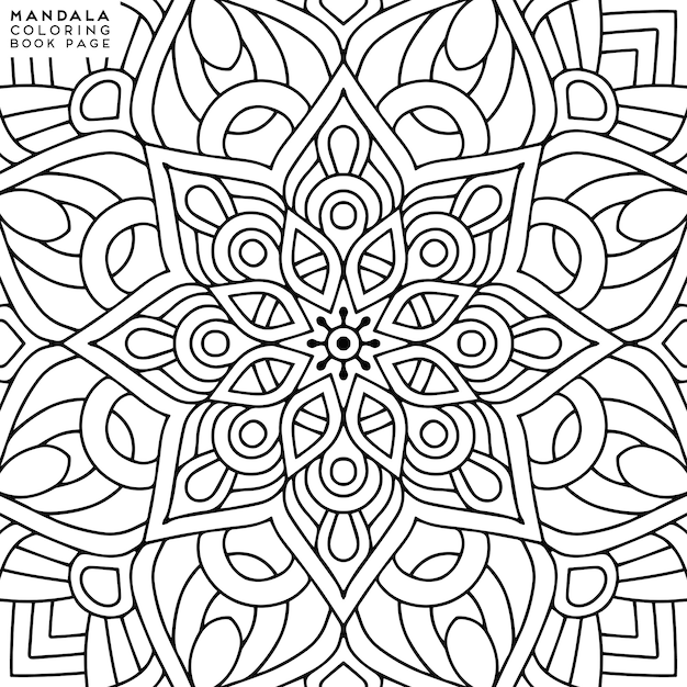 Mandala färbung illustration