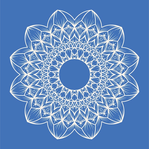 Mandala handrawn für lesezeichen rose daisy ostern indische farbe floral abstract spring monogram doodle