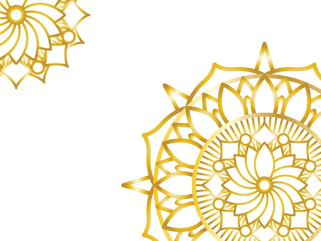 Mandala-Hintergrund mit goldener Textur