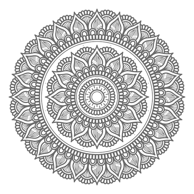 Mandala-illustration im kreisförmigen stil