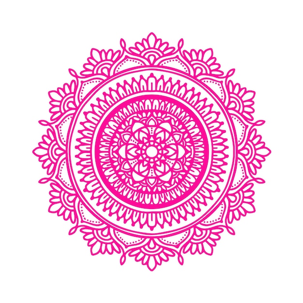 Vektor mandala-illustrationsdesign mit radialem ornament