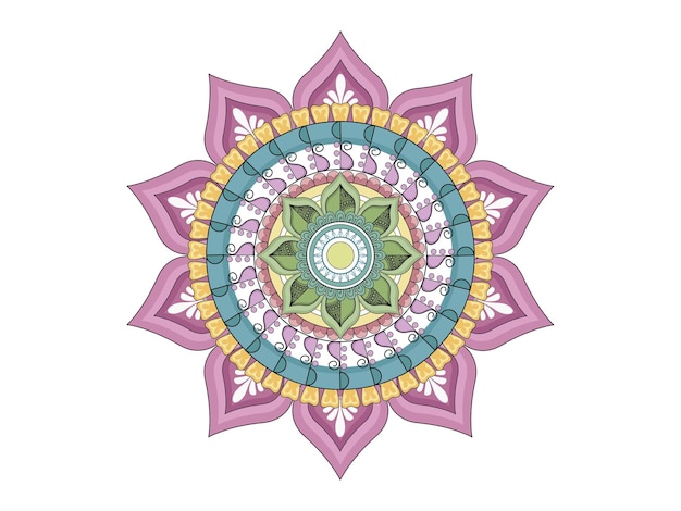 Mandala im Bangla-Alpona-Stil