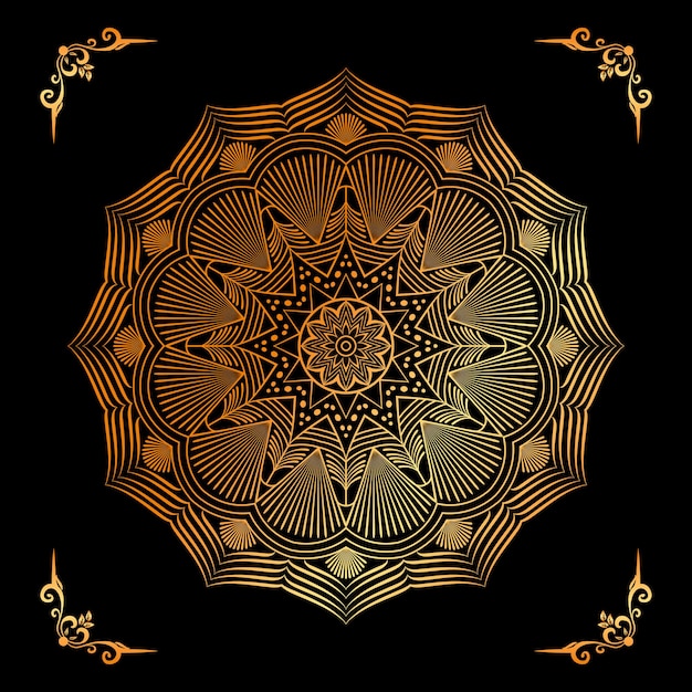 Mandala-kunstwerk-illustration premium-vektor