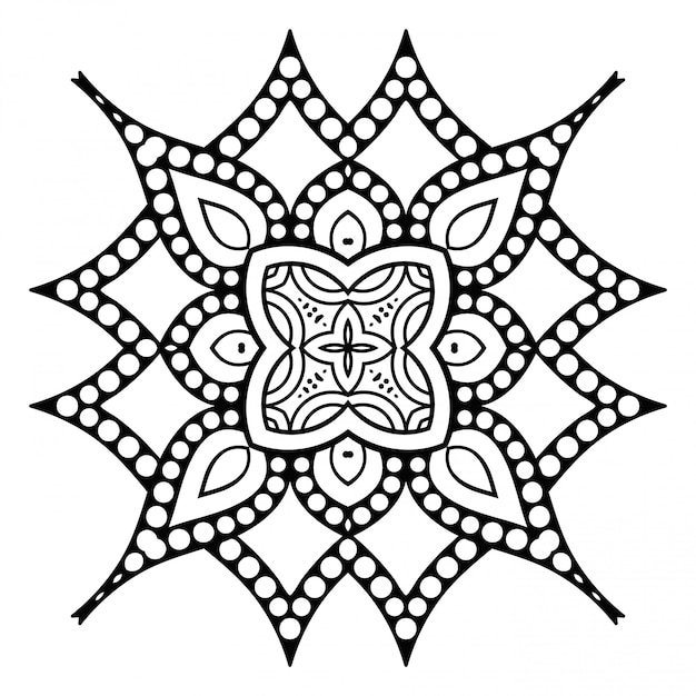 Vektor mandala linie, dekoratives element.