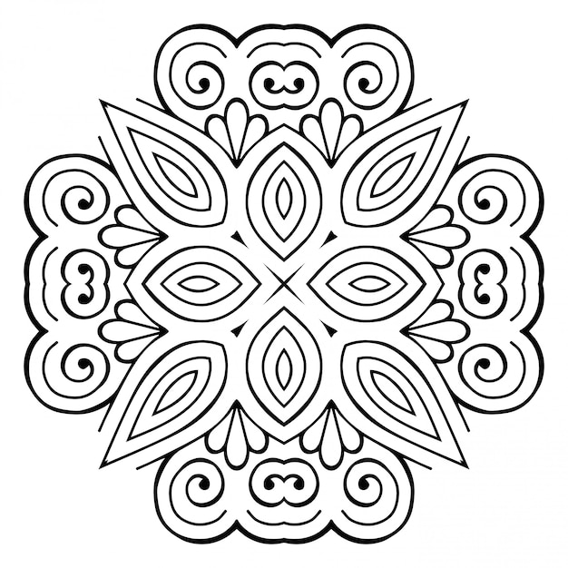 Mandala linie, dekoratives element.