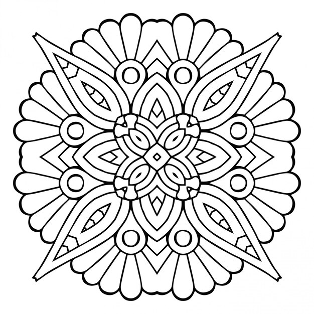 Mandala Linie, dekoratives Element.