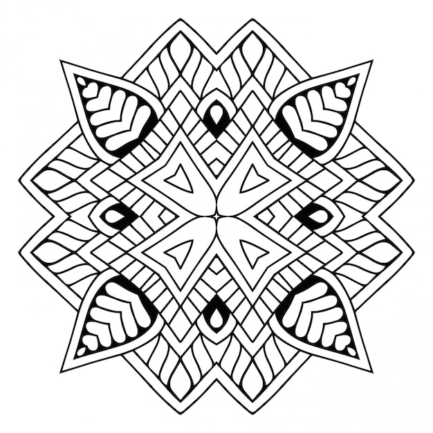 Mandala linie, dekoratives element.