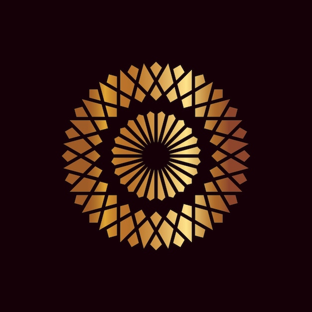 Mandala-Logo-Elementvorlage, geeignet für Spa-Yoga-Meditation und Spiritualitätslogos mit Vektor-Eps-Format
