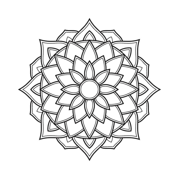 Vektor mandala malbuch. arabesque mandala.