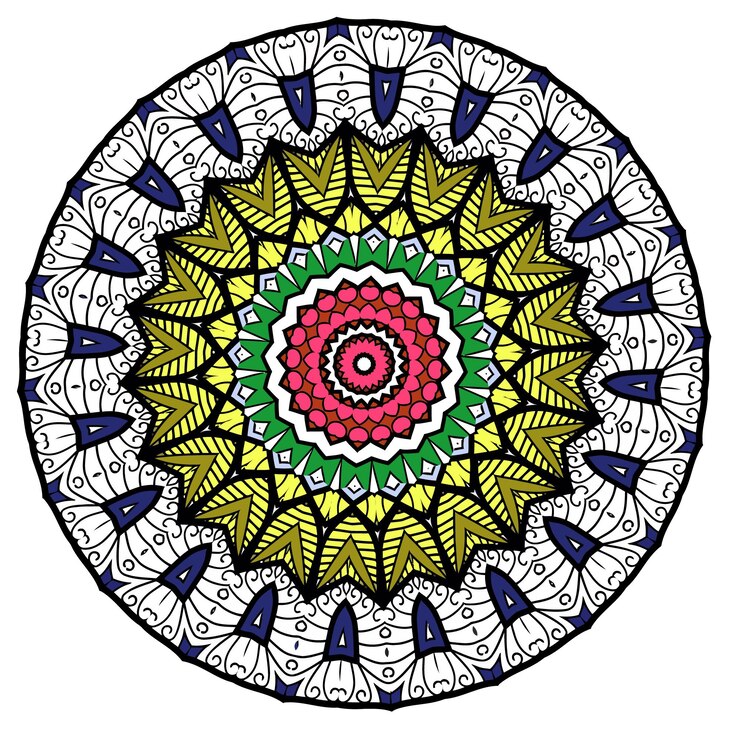 Vektor mandala-malbuch. tapetendesign, fliesenmuster, dekoration für die innenarchitektur