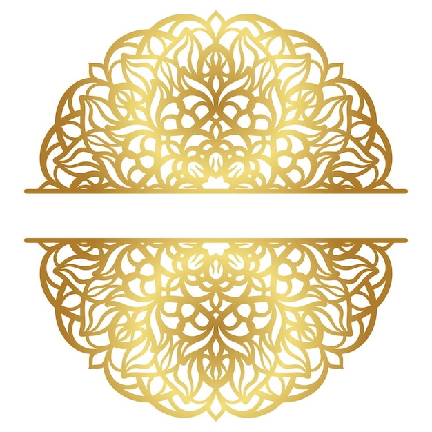 Mandala mit goldenen farbabstufungen
