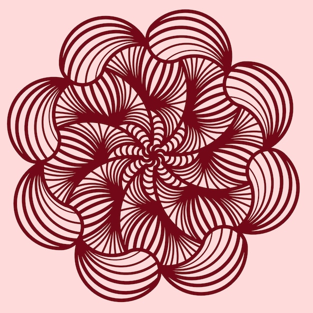 Mandala mit rundem farbverlauf vektor-boho-mandala mandala mit floralen mustern yoga-vorlage