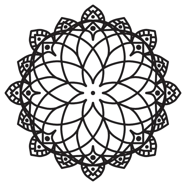 Mandala-Muster abstrakte Blumenverzierung