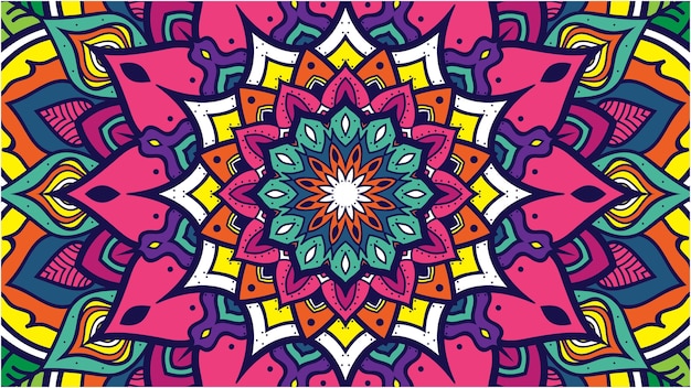 Mandala Ornament, Blumen-Mandala.