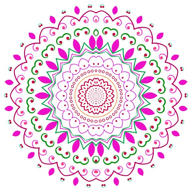 Mandala-ornament-design in vektorform