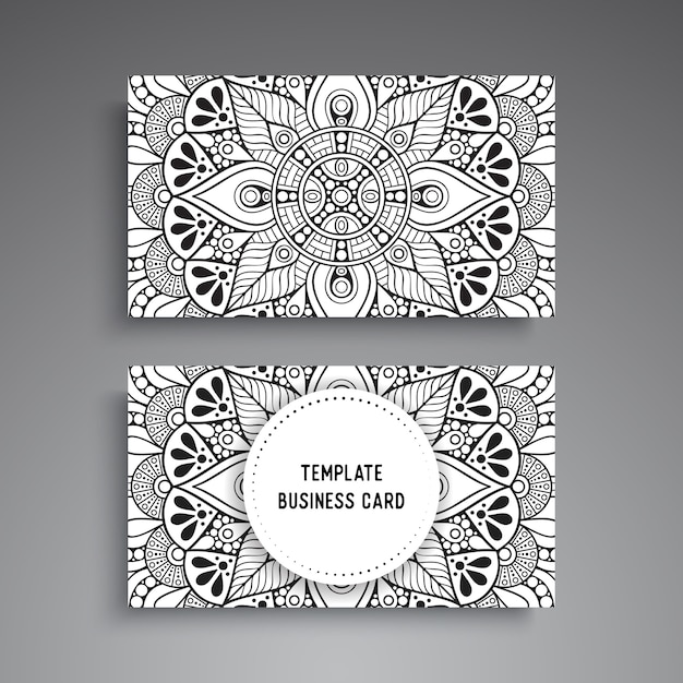 Mandala ornamentale visitenkartenvorlage