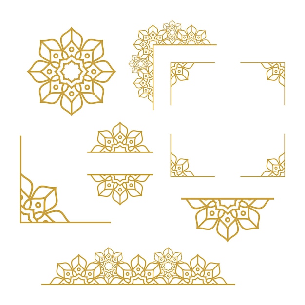 Mandala-Rahmen-Gold-Vektor-Design-Ornament