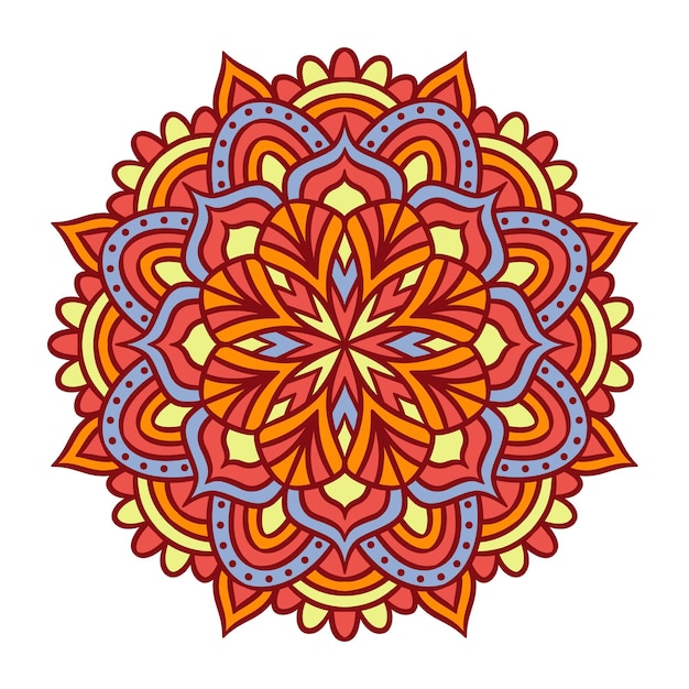 Mandala runde ornament-muster. dekoratives muster im orientalischen stil. ethnisches mandala mit buntem