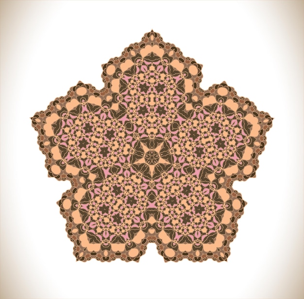 Mandala-rundes ornament-muster handgezeichneter hintergrund