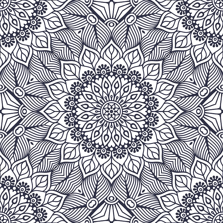 Vektor mandala. rundes verzierungs-muster. vintage dekorative elemente