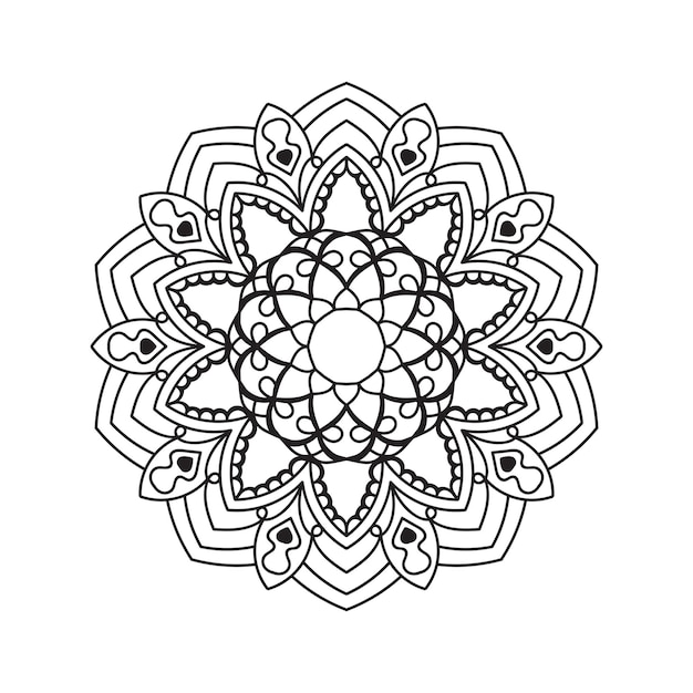 Mandala Schwarz-Weiß-Malbuch