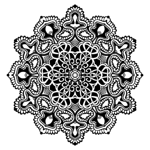 Mandala schwarzweiss