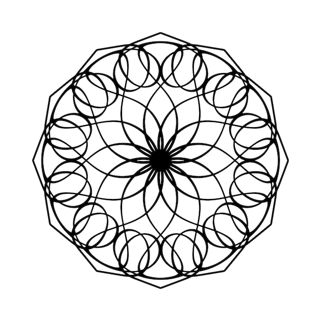 Mandala-stilvektor und -muster