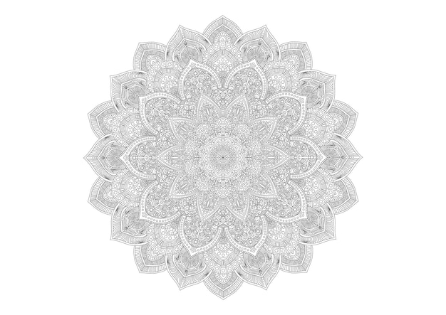 Mandala-vektor-indisches grafikdesign. indische blumenverzierung. malbuch-design-element-vektor.