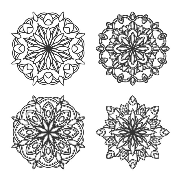 Mandala-Vektor-Logo-Symbol-Illustration