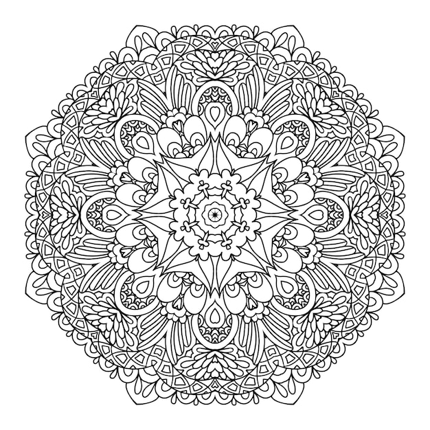 Mandalas. kreisförmiges monochromes muster. vektor-illustration - eps 8