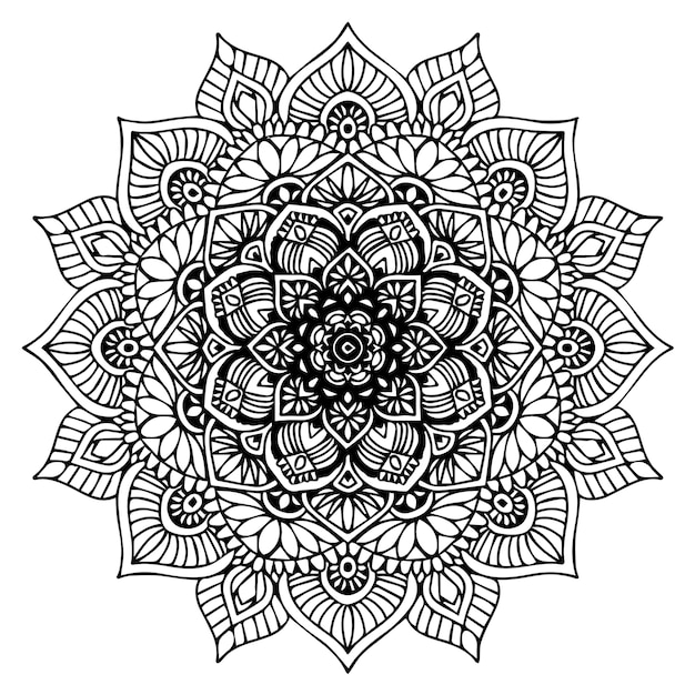 Vektor mandalas malbuch